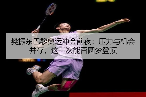 樊振东巴黎奥运冲金前夜：压力与机会并存，这一次能否圆梦登顶